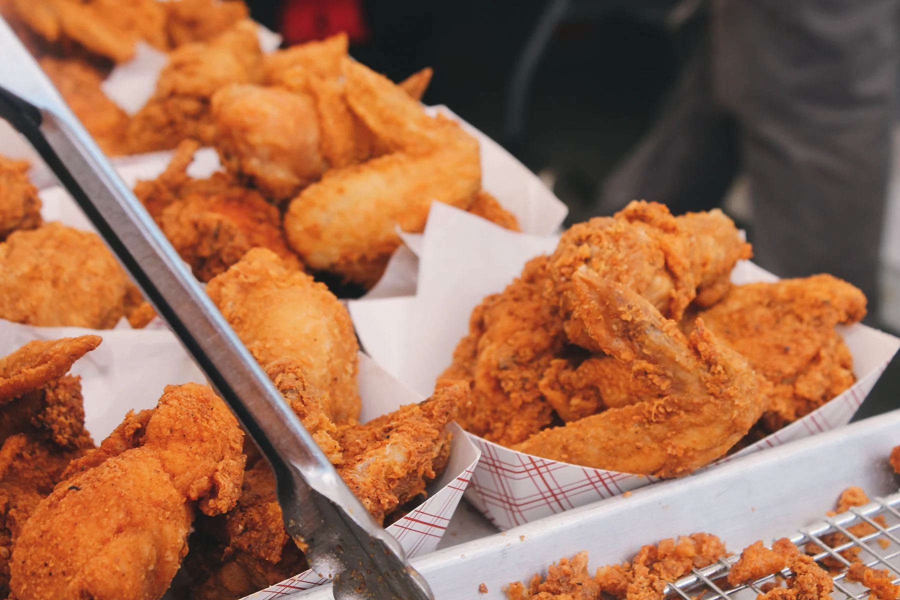Golden, crispy fried chicken ready to serve